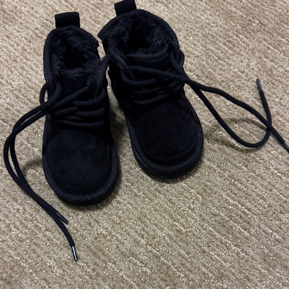 Kids Black Winter Boots